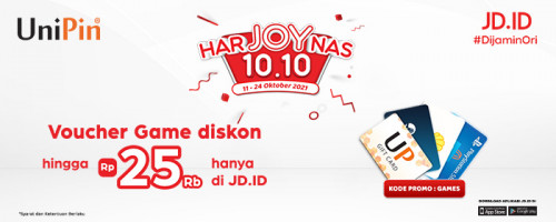 Promo Diskon hingga 25% Voucher Game di HarJOYnas JDID!